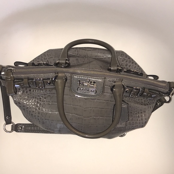Coach handbag Madison embossed croc Sophia satchel - Picture 4 of 6
